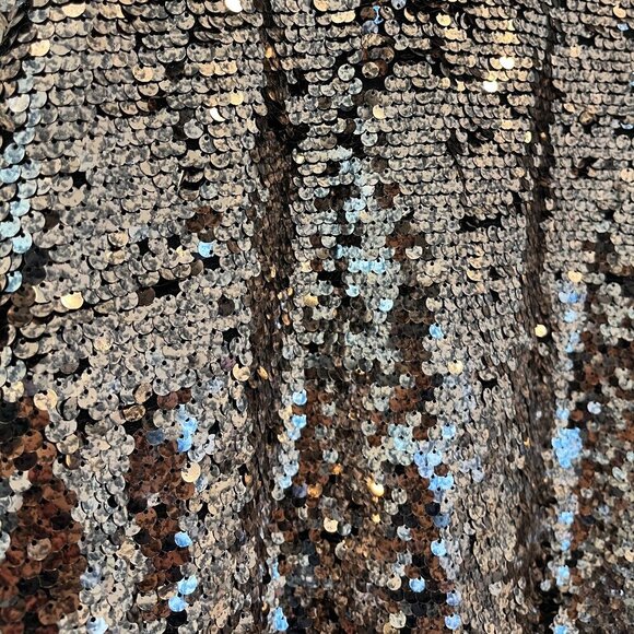 Forever 21 Gold Black Sequin Tank Top Size Medium - Picture 4 of 6